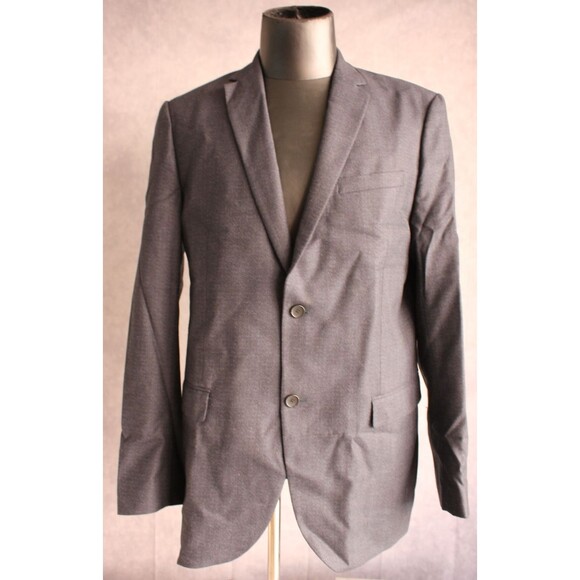 Theory $600 Men's Blazer Sport Coat Size 44L Flannel Wool Blue - Picture 1 of 9